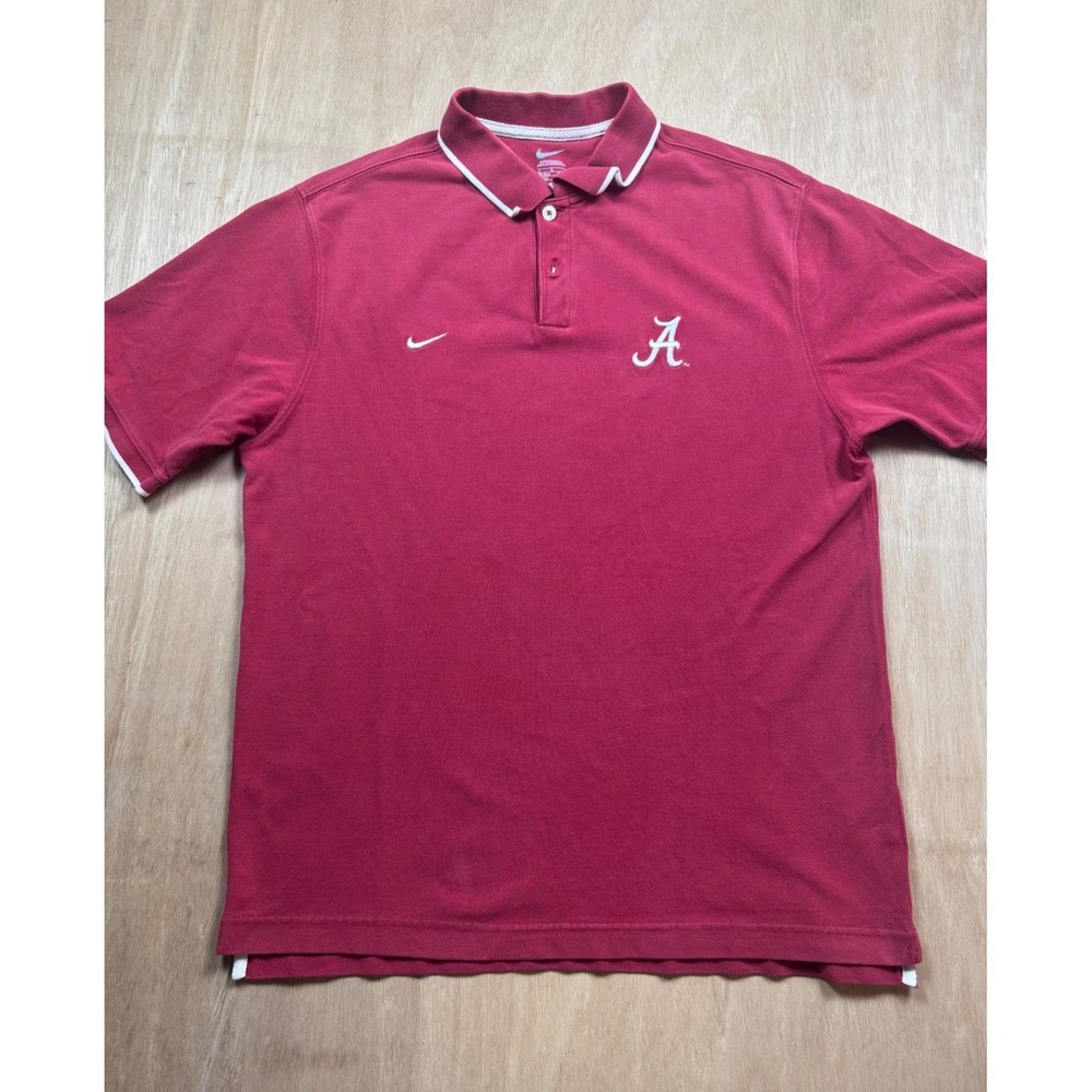 Nike Y2K Alabama Crimson Tide Polo Shirt Men's Red NCAA Collegiate Size L